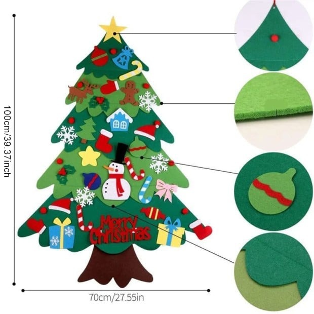 🎁DIY-set voor een kerstboom van vilt