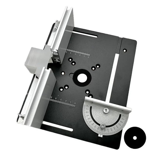 Houtbewerkingsbank met deze 1-delige aluminium freestafel-inzetplaat!