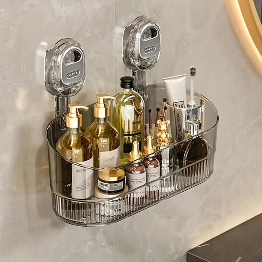 C-Contenitore da bagno con ventosa senza foratura