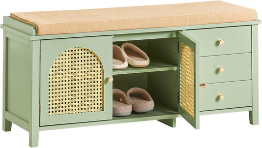 Banc à chaussures avec 3 tiroirs
