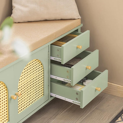 Banc à chaussures avec 3 tiroirs