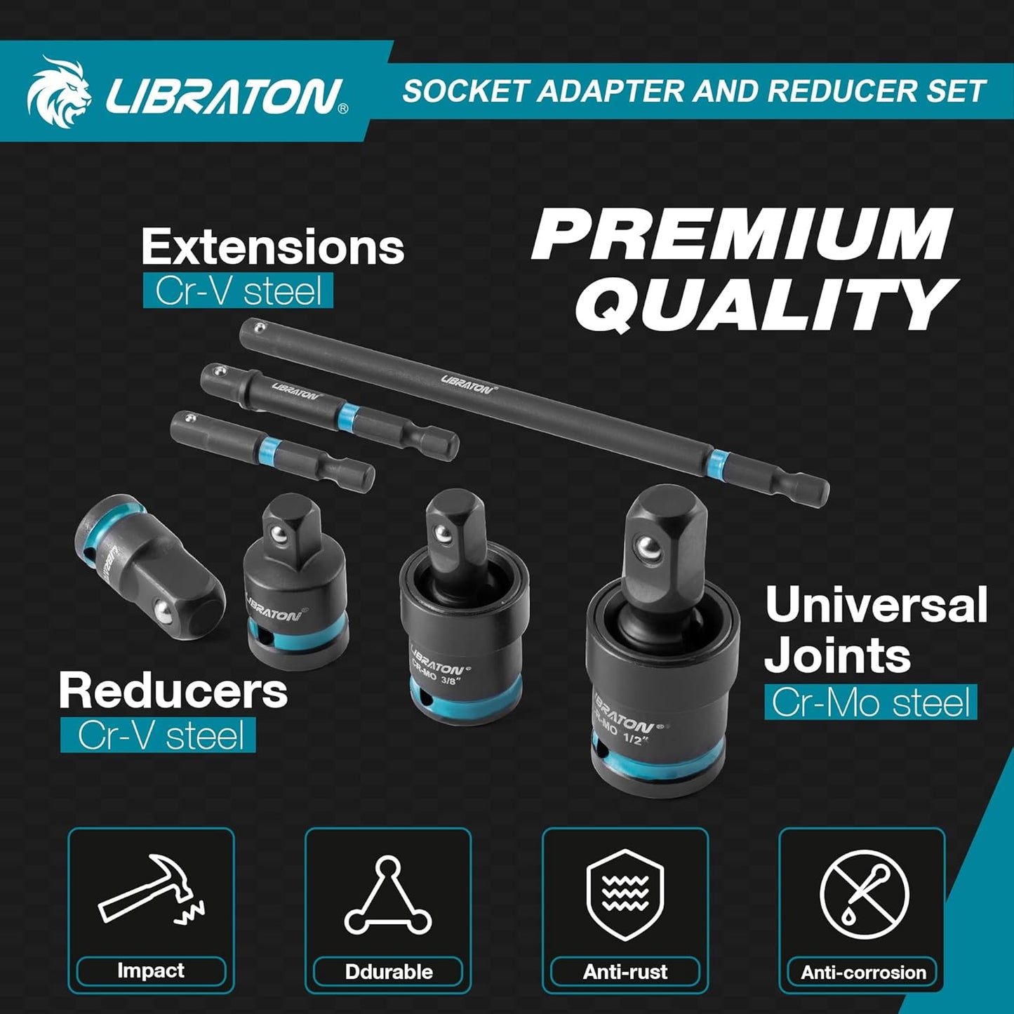 🔧  LIBRATON 20-delige Dopsleuteladapter Set