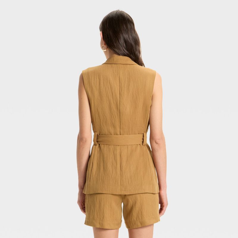 Dames vest met strik aan de voorkant