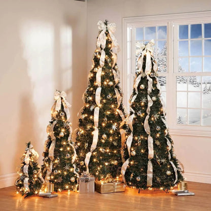 Albero di Natale pop-up dorato e argentato (sacchetto per riporlo incluso)