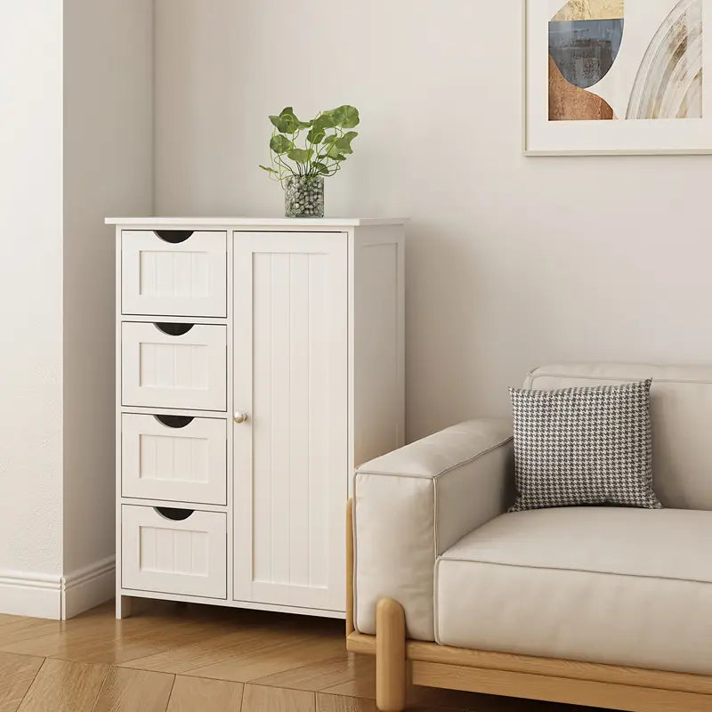 1 pz. Moderno armadio in legno bianco