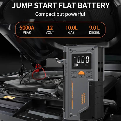 7-in-1 auto-starter met 150 PSI-compressor en USB-C