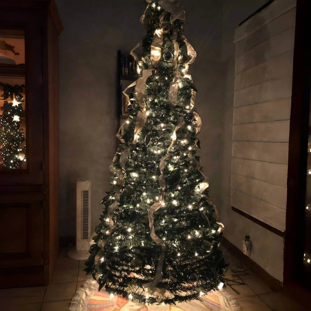 Albero di Natale pop-up dorato e argentato (sacchetto per riporlo incluso)