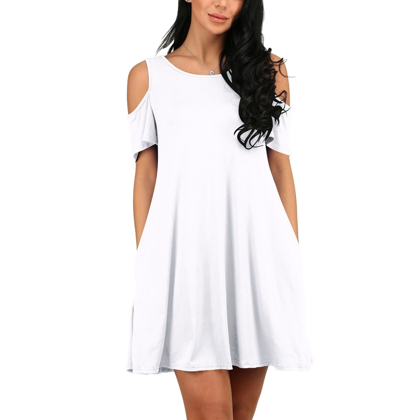 Dames zomerjurk off shoulder