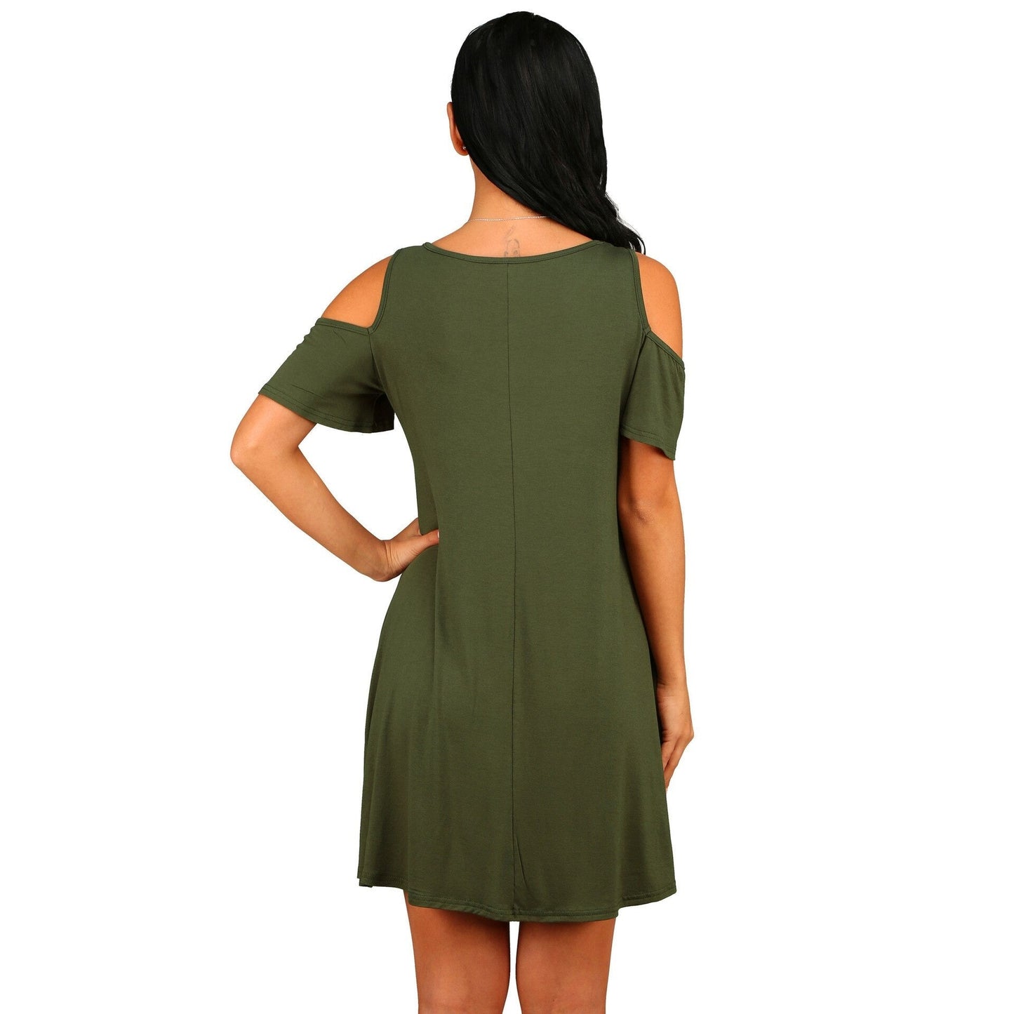Dames zomerjurk off shoulder